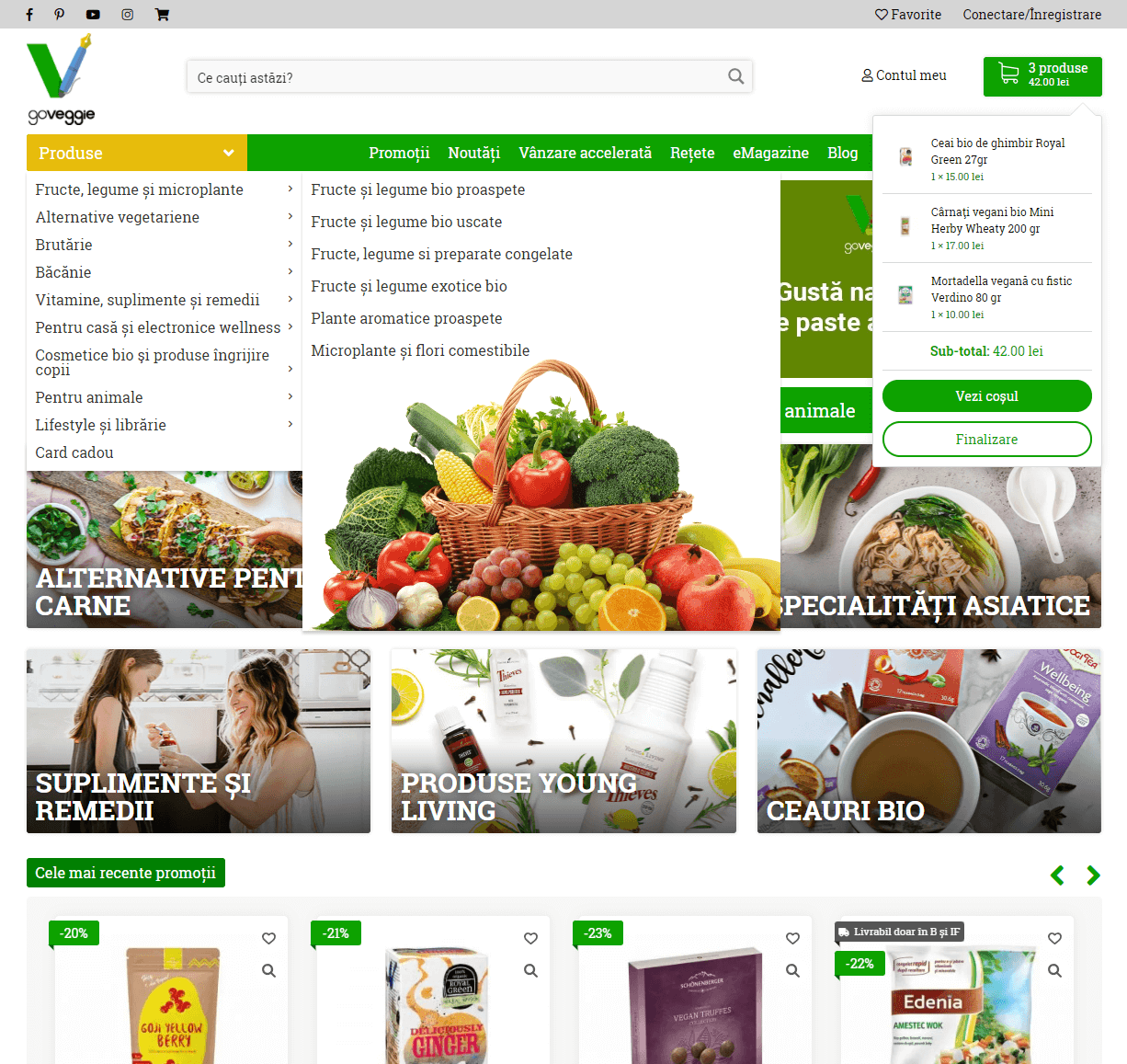 WebDesign eCommerce menu